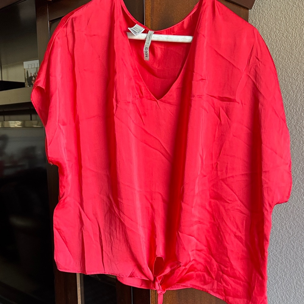 Vibrant Red Blouse by Mango